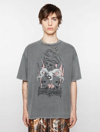 Чорна футболка ACNE STUDIOS : фото 1 - Invogue