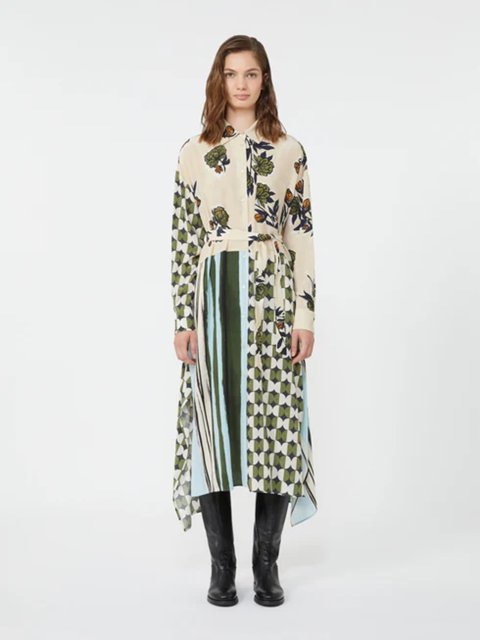 Різнокольорова сукня WEEKEND MAX MARA з шовку: фото 2 - Invogue