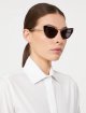 Чорні сонцезахисні окуляри MAX MARA у формі котячого ока: фото 1 - Invogue