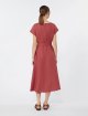 Бордова сукня WEEKEND MAX MARA з чистого льону: фото 2 - Invogue