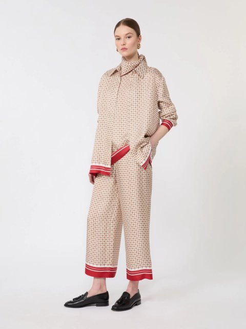Шовкова сорочка MAX MARA з візерунком: фото 1 - Invogue