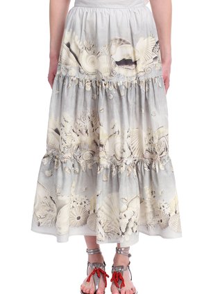 Бежевая юбка WEEKEND MAX MARA: фото 3 - Invogue