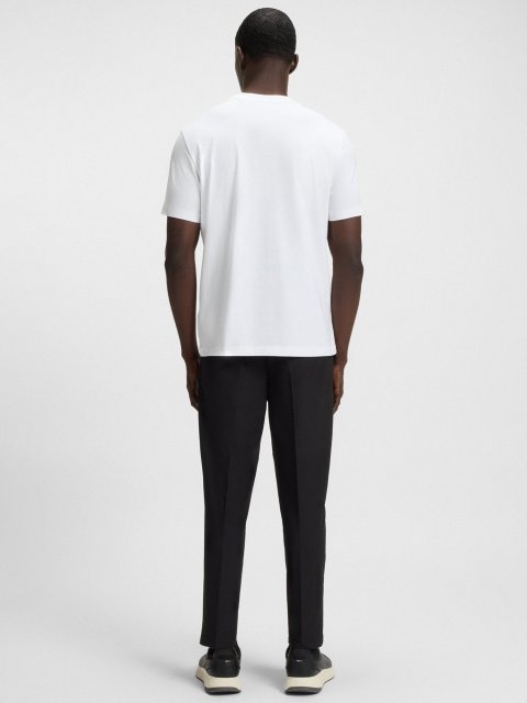 Белая футболка BOSS из хлопка: фото 3 - Invogue