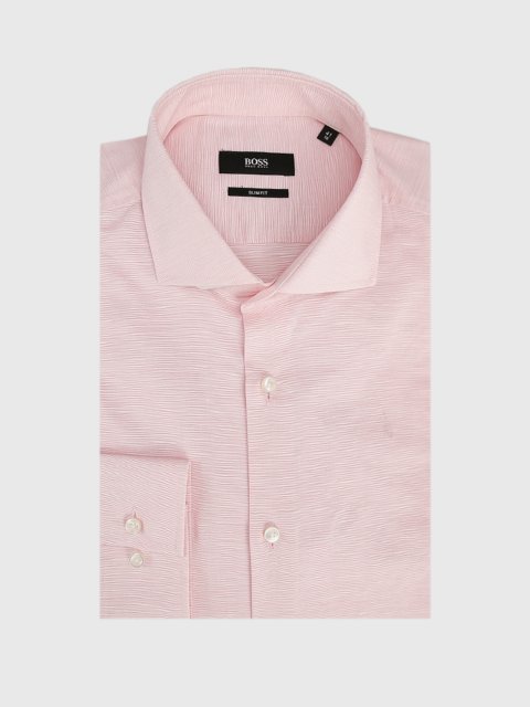 Розовая рубашка BOSS: фото 4 - Invogue