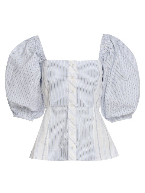 Блакитна блуза GANNI : фото 2 - Invogue