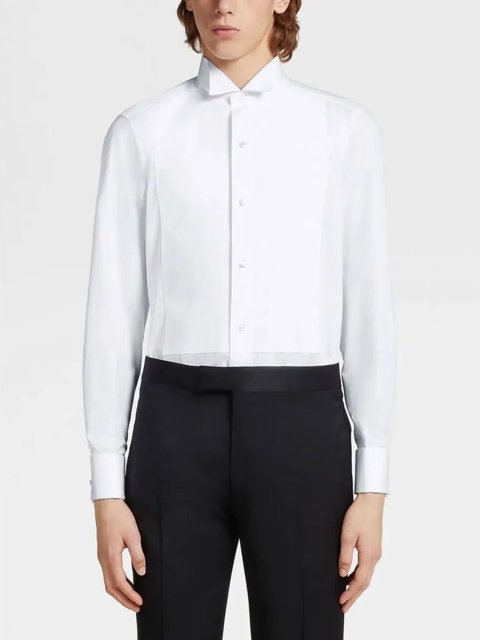 Біла сорочка ZEGNA з бавовни: фото 1 - Invogue