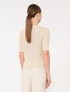Бежевый свитер с фактурной вязкой Max Mara из льна: фото 3 - Invogue