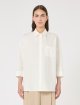 Біла сорочка WEEKEND MAX MARA з бавовняного попліну: фото 2 - Invogue