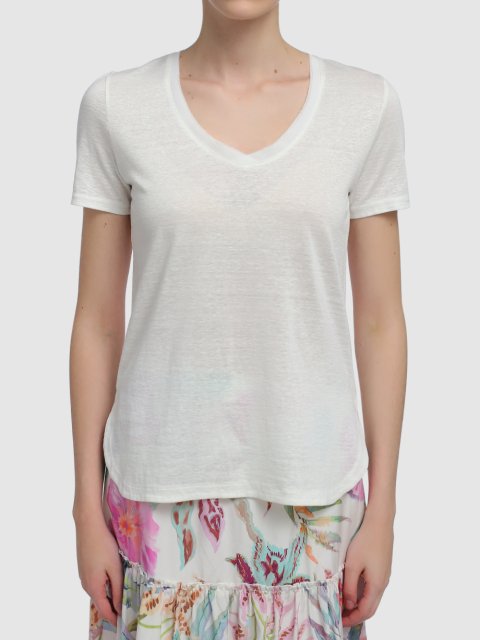 Молочная футболка MARC CAIN: фото 3 - Invogue