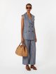 Сині брюки Max Mara з чистого льону: фото 1 - Invogue