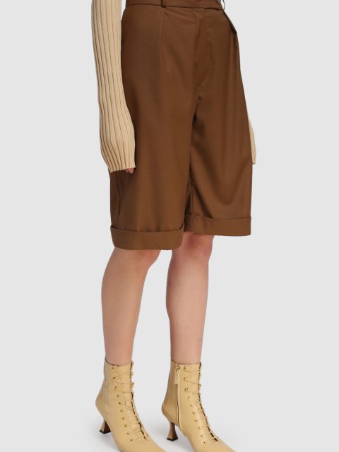 Коричневые шорты OLENICH: фото 3 - Invogue