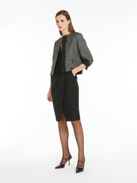 Чорно-білий жакет Max Mara укорочений: фото 3 - Invogue