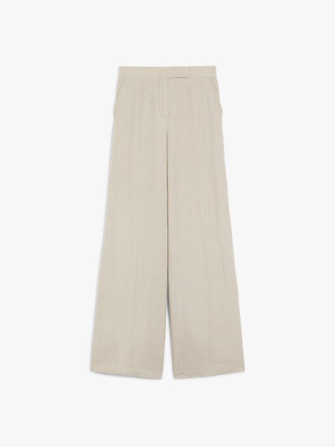 Бежеві брюки Max Mara з льону: фото - Invogue