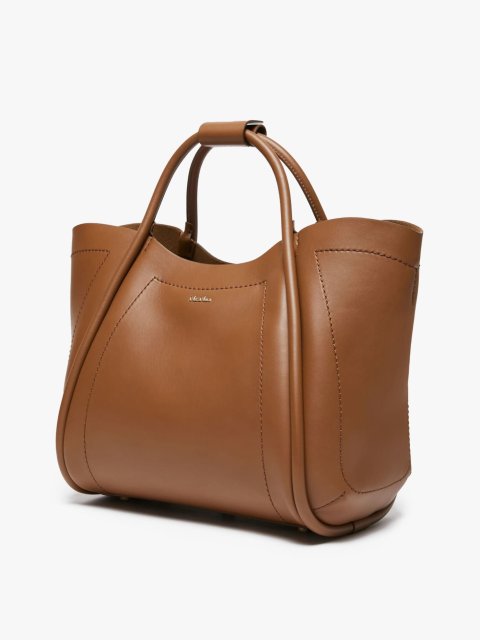 Коричнева сумка Max Mara Small Marine зі шкіри: фото 3 - Invogue