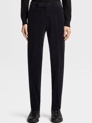 Темно-сині брюки ZEGNA крою slim: фото 1 - Invogue