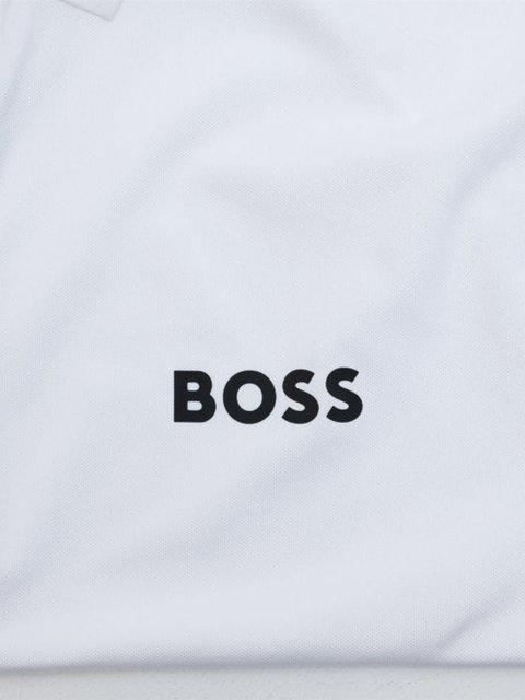 Біле поло BOSS з логотипом: фото 3 - Invogue