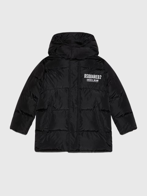 Чёрная куртка  DSQUARED KID: фото - Invogue