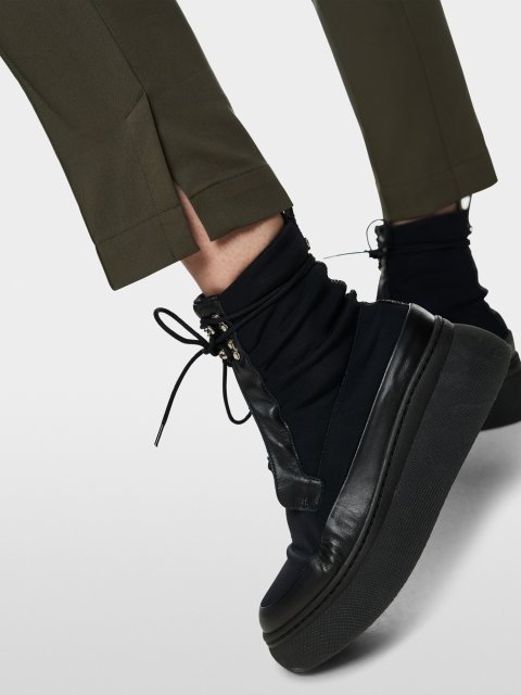 Оливковые брюки MARC CAIN из смеси хлопка: фото 6 - Invogue