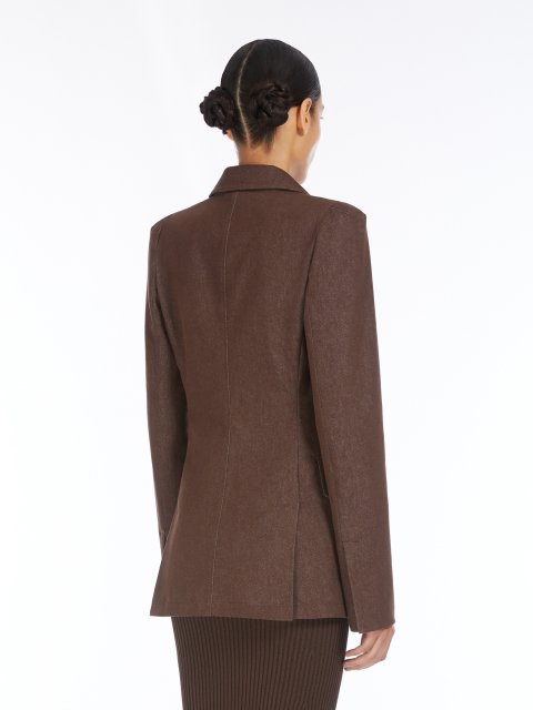 Коричневий жакет Max Mara бавовняний: фото 3 - Invogue