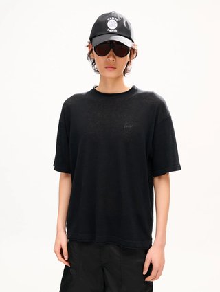 Черная футболка Kenzo из льна и хлопка: фото 2 - Invogue