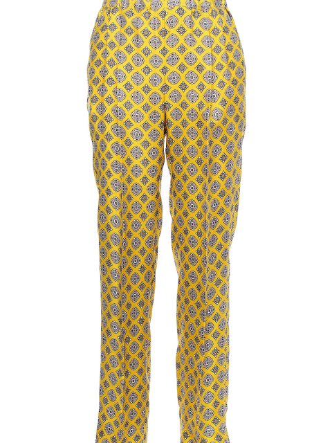 Жёлтые брюки MAX MARA: фото 2 - Invogue