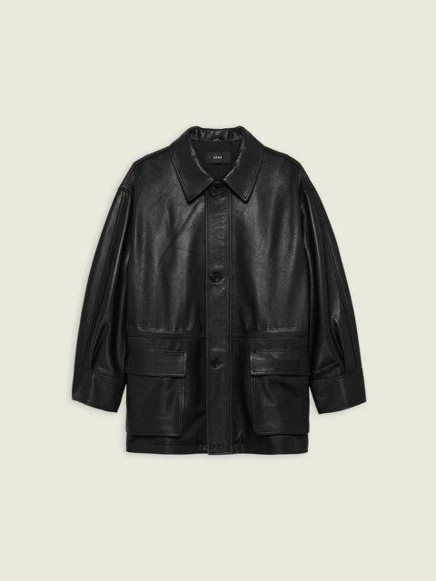 Чорна куртка ARMA зі шкіри: фото - Invogue