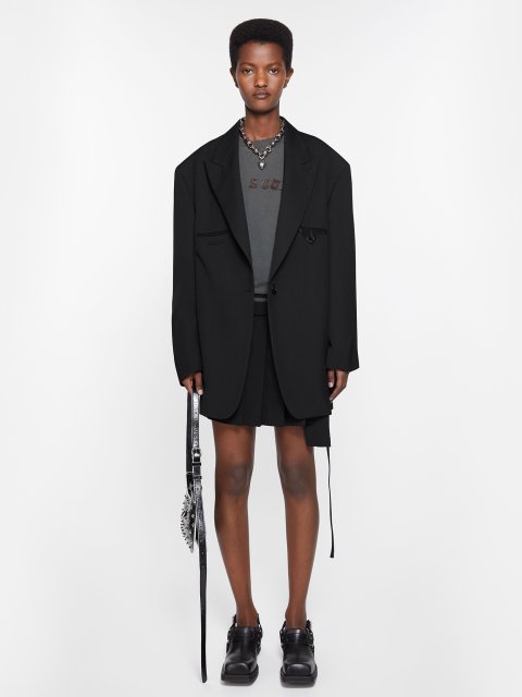 Чорний жакет Acne Studios однобортний: фото 1 - Invogue