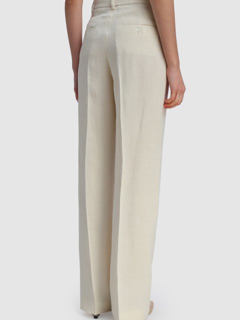 Молочные брюки WEEKEND MAX MARA: фото 4 - Invogue