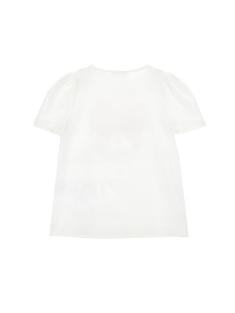 Молочная футболка MONNALISA: фото 1 - Invogue