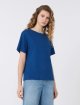 Синяя футболка Weekend Max Mara из льна и эластана: фото 2 - Invogue