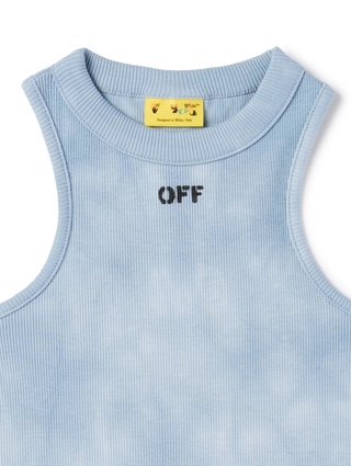 Синий костюм Off-White с принтом из хлопка и эластана: фото 4 - Invogue