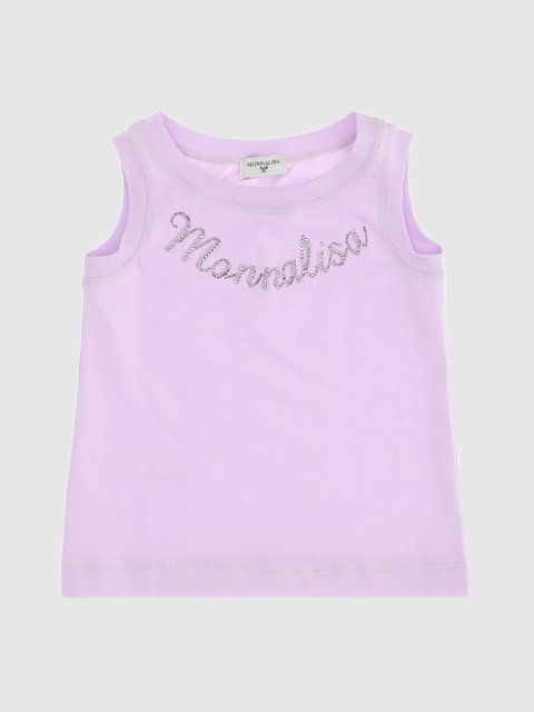Сиреневая майка MONNALISA: фото - Invogue