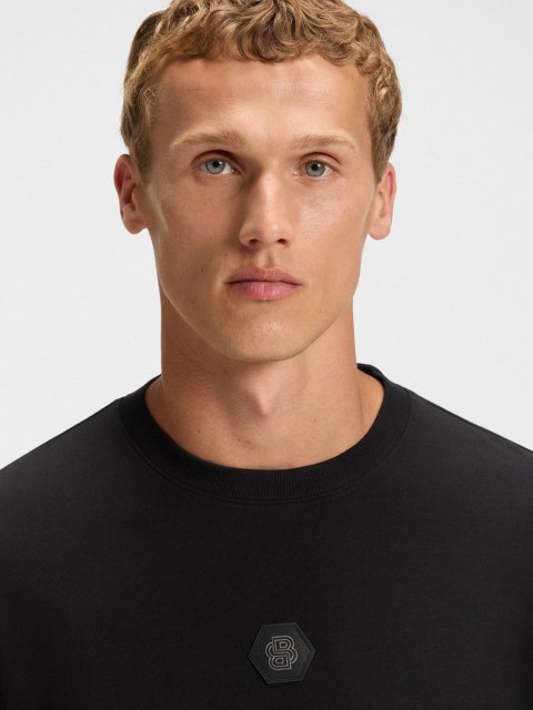 Черная футболка BOSS из хлопка: фото 4 - Invogue