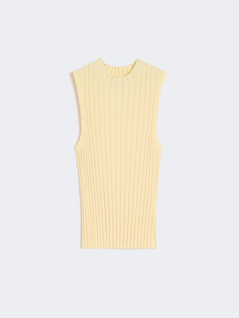 Жовтий в’язаний топ WEEKEND MAX MARA з суміші віскози: фото - Invogue