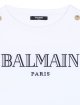 Біла футболка BALMAIN KIDS з логотипом: фото 2 - Invogue