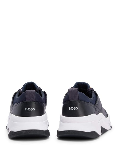 Тёмно-синие кроссовки BOSS: фото 2 - Invogue