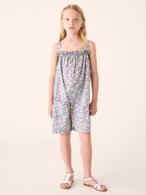 Серый комбинезон IL GUFO с цветочным принтом: фото 1 - Invogue