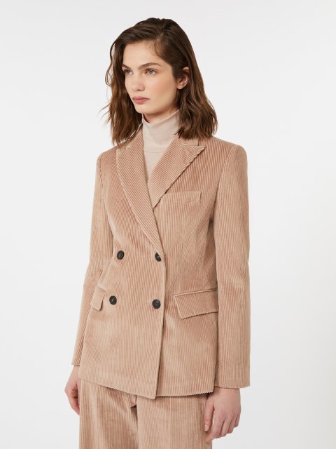 Кремовий жакет WEEKEND MAX MARA оксамитовий: фото 4 - Invogue