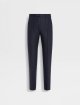 Темно-синие брюки ZEGNA из льна: фото - Invogue