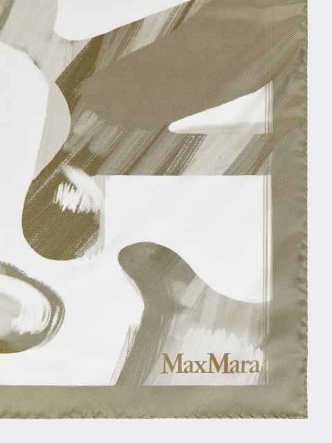 Зелена хустка MAX MARA з чистого шовку: фото 1 - Invogue