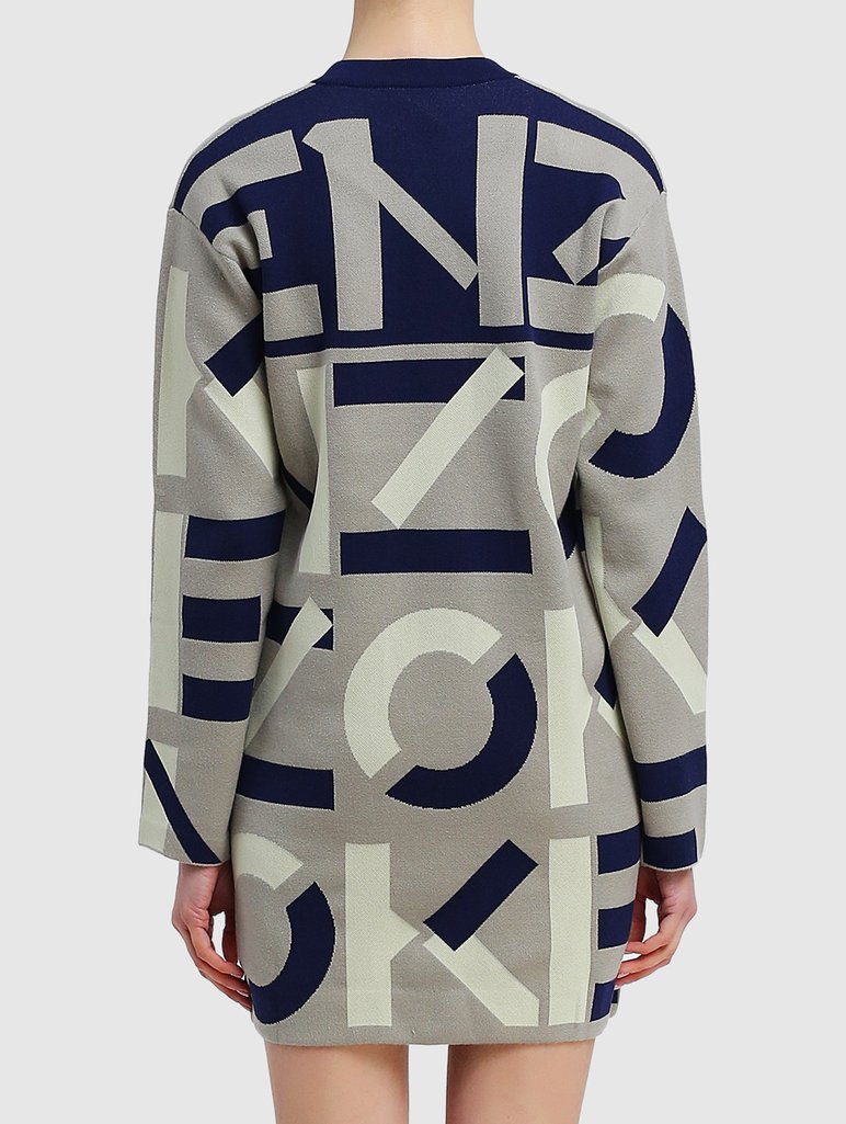 Серое платье KENZO: фото 4 - Invogue