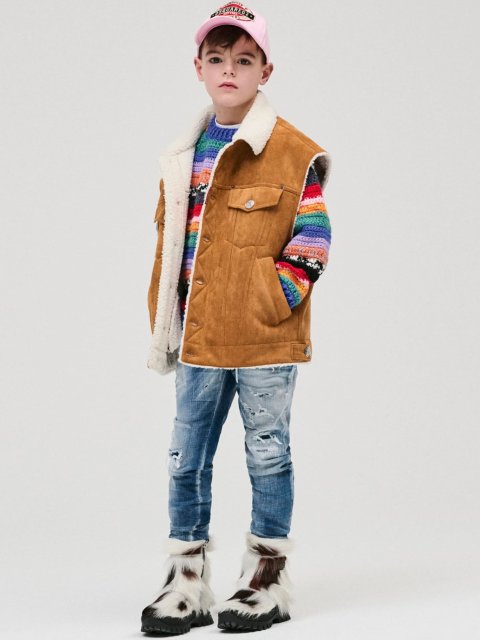 Коричневий жилет DSQUARED KID : фото 1 - Invogue