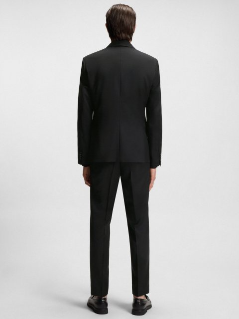 Чёрный пиджак BOSS из шерсти: фото 3 - Invogue