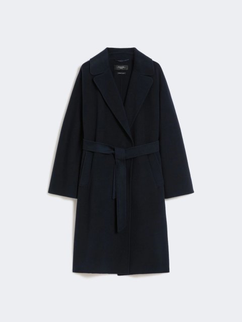 Темно-синє пальто WEEKEND MAX MARA з суміші вовни: фото - Invogue