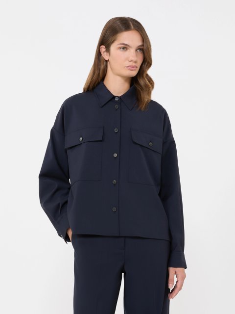 Темно-синій жакет WEEKEND MAX MARA з вовни : фото 2 - Invogue