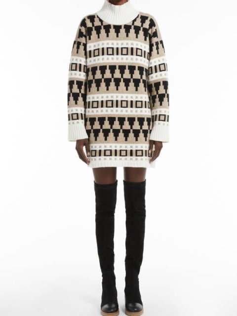 Кремовое платье MAX MARA: фото 1 - Invogue