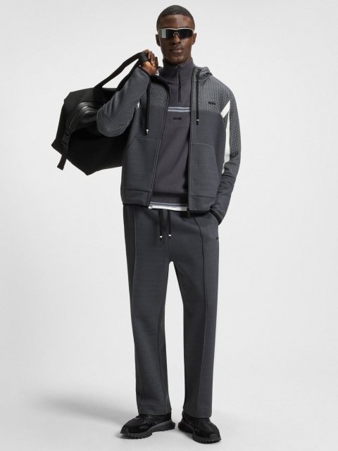 Темно-сіра кофта BOSS з бавовни: фото 1 - Invogue