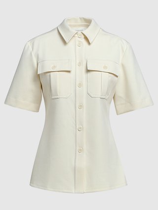 Кремовая рубашка Sportmax: фото - Invogue