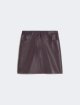 Бордова спідниця WEEKEND MAX MARA шкіряна: фото - Invogue