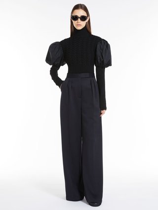 Чорні брюки MAX MARA з високою талією: фото 4 - Invogue